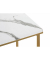 Beistelltisch 52236, 55cm (H), 39x39cm (BxT), rechteckig, marmor / gold