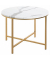 Beistelltisch 52237, 45cm (H), 60x60cm (BxT), rund, marmor / gold