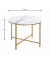 Beistelltisch 52237, 45cm (H), 60x60cm (BxT), rund, marmor / gold