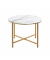 Beistelltisch 52237, 45cm (H), 60x60cm (BxT), rund, marmor / gold