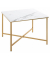 Beistelltisch 52238, 47cm (H), 60x60cm (BxT), rechteckig, marmor / gold