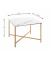 Beistelltisch 52238, 47cm (H), 60x60cm (BxT), rechteckig, marmor / gold