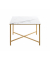 Beistelltisch 52238, 47cm (H), 60x60cm (BxT), rechteckig, marmor / gold