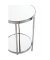 Beistelltisch 52284, 46cm (H), 28x28cm (BxT), rund, Spiegel / silber