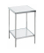 Beistelltisch 52287, 46cm (H), 28x28cm (BxT), rechteckig, Spiegel / silber