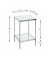 Beistelltisch 52287, 46cm (H), 28x28cm (BxT), rechteckig, Spiegel / silber