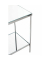 Beistelltisch 52287, 46cm (H), 28x28cm (BxT), rechteckig, Spiegel / silber