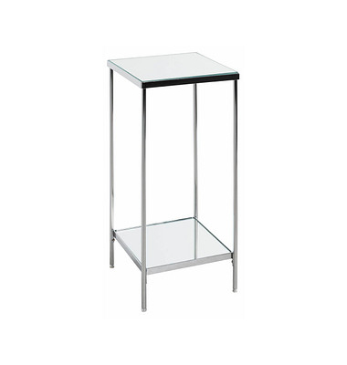 Beistelltisch 52288, 66cm (H), 28x28cm (BxT), rechteckig, Spiegel / gold