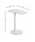 Beistelltisch 52397, 60cm (H), 53x38cm (BxT), oval, weiß / weiß