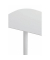 Beistelltisch 52397, 60cm (H), 53x38cm (BxT), oval, weiß / weiß