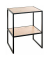Beistelltisch 52421, 60cm (H), 45x35cm (BxT), rechteckig, eiche / schwarz