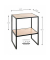 Beistelltisch 52421, 60cm (H), 45x35cm (BxT), rechteckig, eiche / schwarz