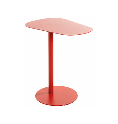 Beistelltisch 52497, 60cm (H), 53x38cm (BxT), oval, rot / rot