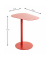 Beistelltisch 52497, 60cm (H), 53x38cm (BxT), oval, rot / rot