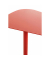 Beistelltisch 52497, 60cm (H), 53x38cm (BxT), oval, rot / rot