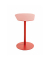 Beistelltisch 52497, 60cm (H), 53x38cm (BxT), oval, rot / rot