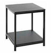 Beistelltisch 52572, 47cm (H), 38x38cm (BxT), rechteckig, schwarz / schwarz