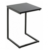 Beistelltisch 52593, 60cm (H), 33x35cm (BxT), rechteckig, schwarz / schwarz