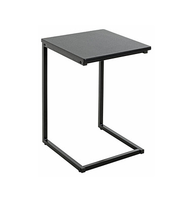 Beistelltisch 52593, 60cm (H), 33x35cm (BxT), rechteckig, schwarz / schwarz