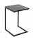 Beistelltisch 52593, 60cm (H), 33x35cm (BxT), rechteckig, schwarz / schwarz
