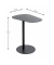 Beistelltisch 52597, 60cm (H), 53x38cm (BxT), oval, schwarz / schwarz