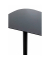 Beistelltisch 52597, 60cm (H), 53x38cm (BxT), oval, schwarz / schwarz