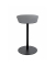 Beistelltisch 52597, 60cm (H), 53x38cm (BxT), oval, schwarz / schwarz