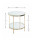 Beistelltisch 54158, 46cm (H), 45x45cm (BxT), rund, Spiegel / gold