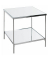 Beistelltisch 54257, 46cm (H), 45x45cm (BxT), rechteckig, Spiegel / silber