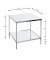 Beistelltisch 54257, 46cm (H), 45x45cm (BxT), rechteckig, Spiegel / silber