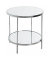 Beistelltisch 54258, 46cm (H), 45x45cm (BxT), rund, Spiegel / silber