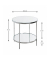 Beistelltisch 54258, 46cm (H), 45x45cm (BxT), rund, Spiegel / silber