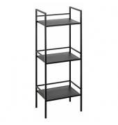 Beistellregal schwarz 35,0 x 25,0 x 95,0 cm