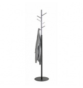 Kleiderständer 54524 schwarz Metall 6 Haken 36,0 x 170,0 cm
