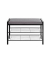 Schuhbank 54544 schwarz, grau Metall 75,0 cm