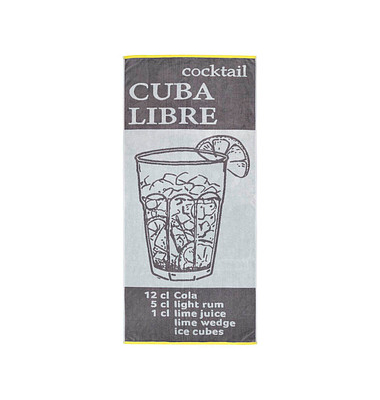Strandtuch CUBA LIBRE grau 80,0 x 180,0 cm