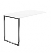 Anbautisch höhenverstellbar Yukon weiß, silber rechteckig 100,0 x 60,0 x 68,0 - 82,0 cm