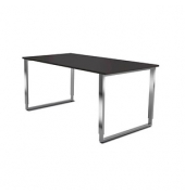 Schreibtisch Yukon  , manuell höhenverstellbar, 68-82cm (H), 160x80cm (BxT), rechteckig, anthrazit / silber