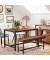 Esstisch KDT75X, 75cm (H), 120x75cm (BxT), rechteckig, braun / schwarz