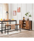 Esstisch KDT75X, 75cm (H), 120x75cm (BxT), rechteckig, braun / schwarz