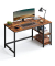 Schreibtisch, 75cm (H), 120x60cm (BxT), rechteckig, braun / schwarz