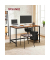 Schreibtisch, 75cm (H), 120x60cm (BxT), rechteckig, braun / schwarz