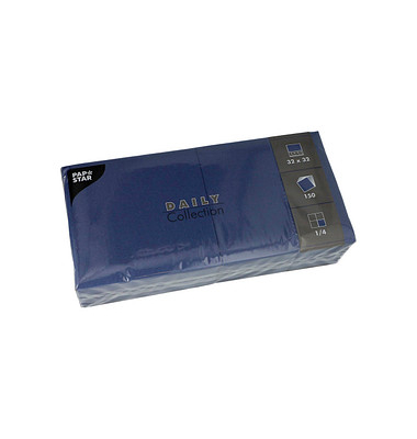 Servietten Daily Collection dunkelblau 2-lagig 16,0 x 16,0 cm