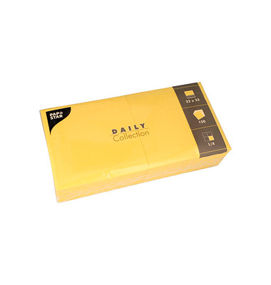 Servietten Daily Collection gelb 2-lagig 16,0 x 16,0 cm
