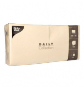 Servietten Daily Collection 89637, champagner / Uni, 2-lagig, 32x32cm