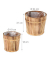 Pflanzkübel Holz braun rund 24,019,0 x 21,018,0 cm