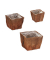 Pflanzkübel Holz dunkelbraun quadratisch 23,019,014,0 x 18,015,014,0 cm