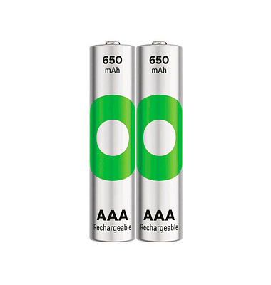 2 GP Akkus ReCyko+ Micro AAA 650 mAh