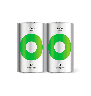 2 GP Akkus ReCyko+ Mono D 3.000 mAh