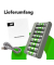 Basic E821U 8-Port USB-Akku-Ladegerät inkl. Akkus